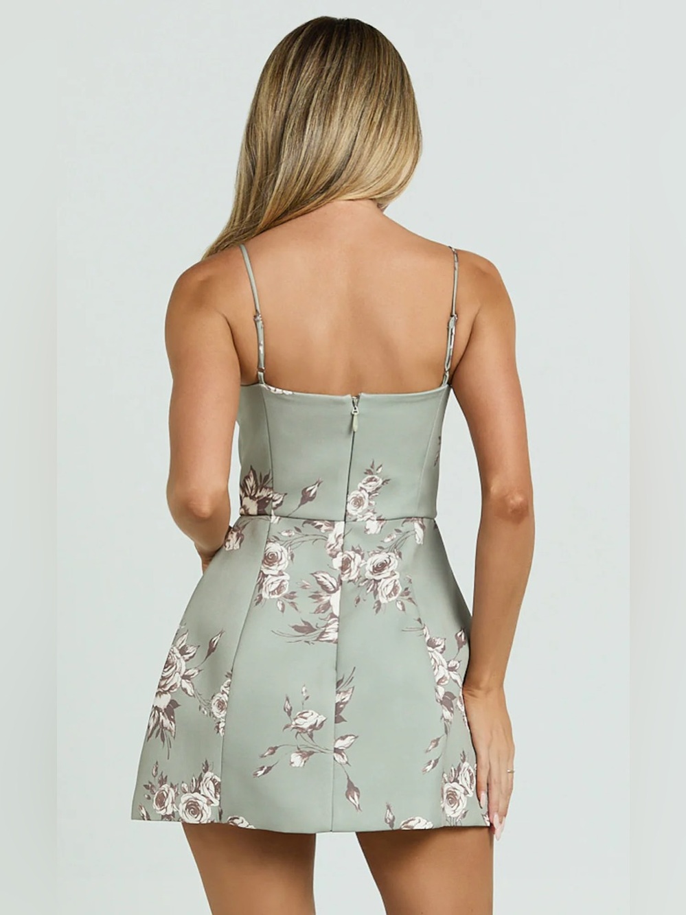 Showpo Sweetheart Fit & Flare Tulip Mini Dress in Botanical Bliss - Picture 6 of 13